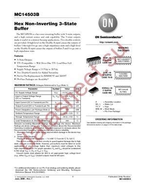 MC14503BDR2G datasheet  